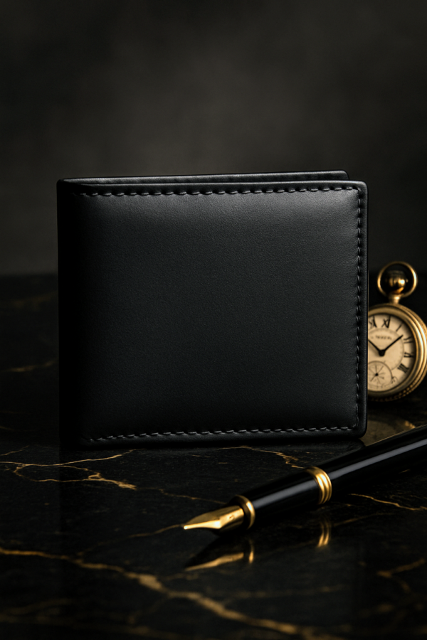 Slim Bi-fold Genuine Cow Leather Wallet