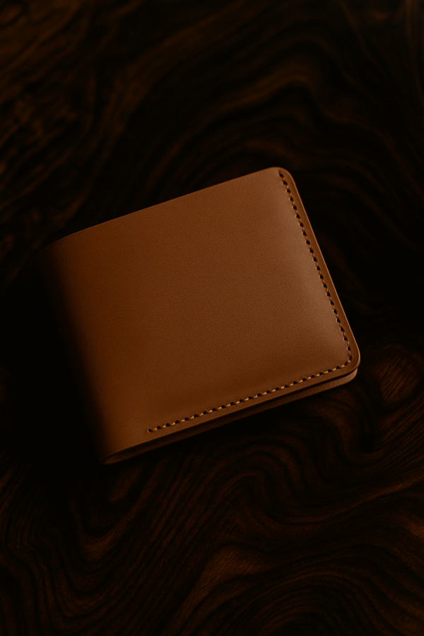Bi-Fold Crazy Horse Coins Pocket Leather Wallet