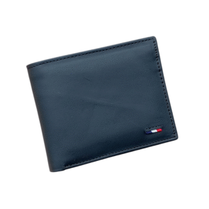 Bi_-Fold Genuine Leather Wallet Matte Colours Free Delivery - Black