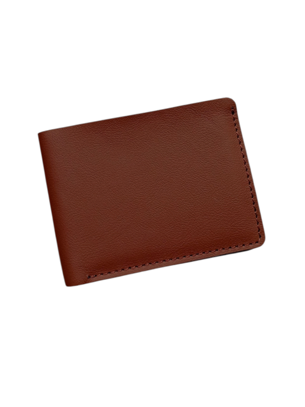 Bi-Fold Leather Wallet Single Cash Pocket
