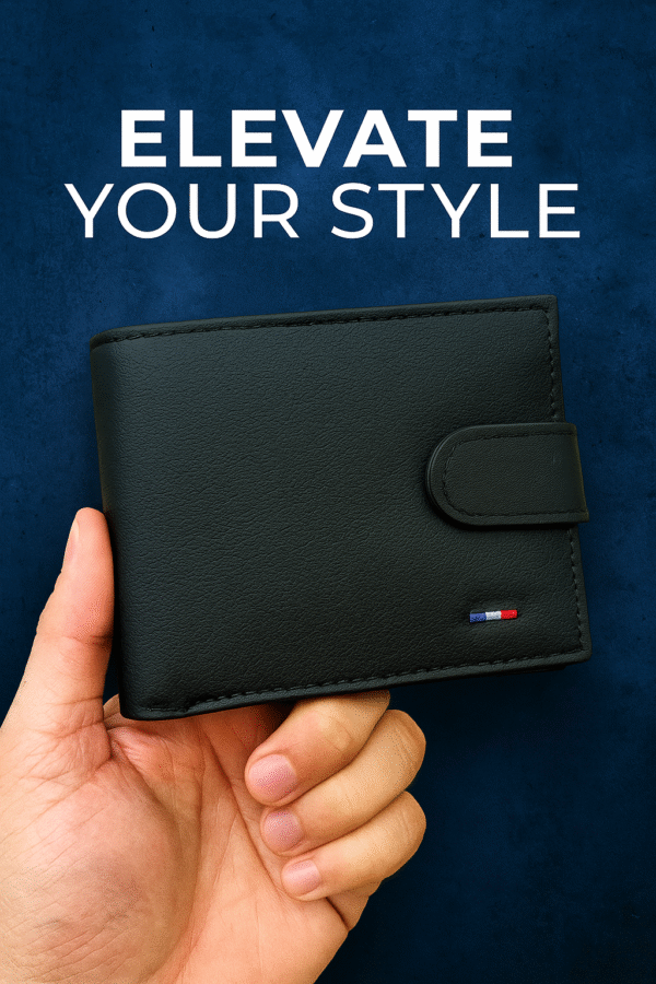 Cow Leather Button Wallet