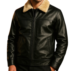 Polo Collar With FUR Jacket for Men