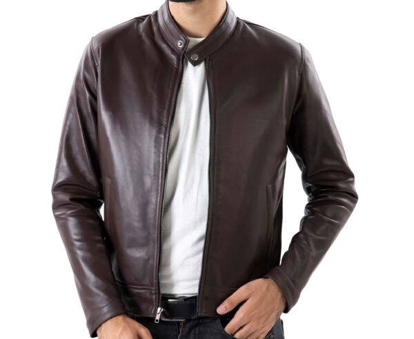 Pure Leather Jacket JM201 Brown