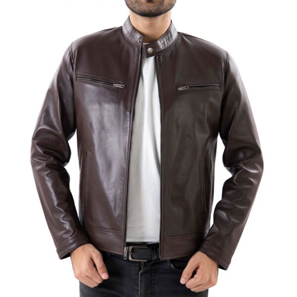 Pure Leather Jacket JM202 (Brown)