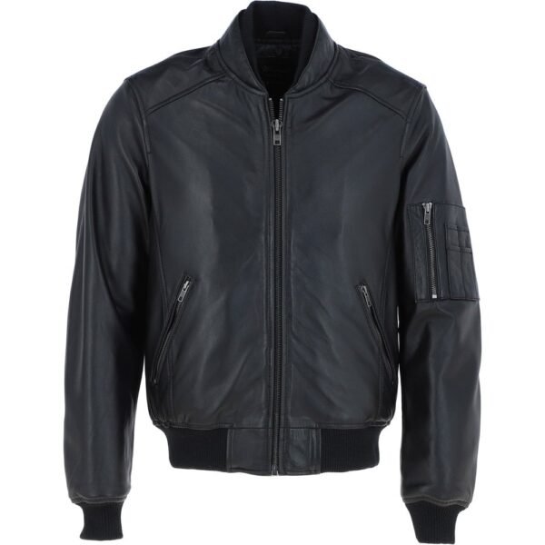 Pure Leather Bomber Jacket – Premium Style (BM110)