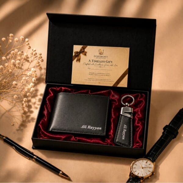 2 Piece Premium Leather Gift Set for Men