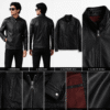 Men’s Genuine Sheep Leather Jacket – Classic Stand Collar