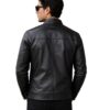 Men’s Genuine Sheep Leather Jacket – Classic Stand Collar