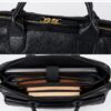 Premium genuine cow leather laptop bag for men front view