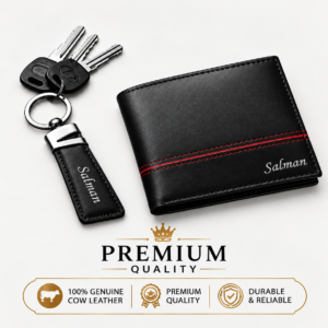 Luxe Legacy Premium Leather Wallet & Keychain Gift Set