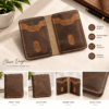 Crazy Horse cowhide leather card holder and mini wallet for men