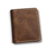 Crazy Horse cowhide leather card holder and mini wallet for men