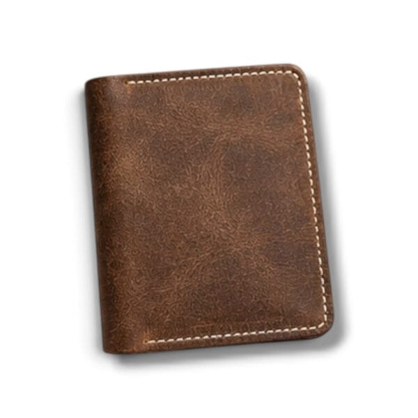 Crazy Horse cowhide leather card holder and mini wallet for men