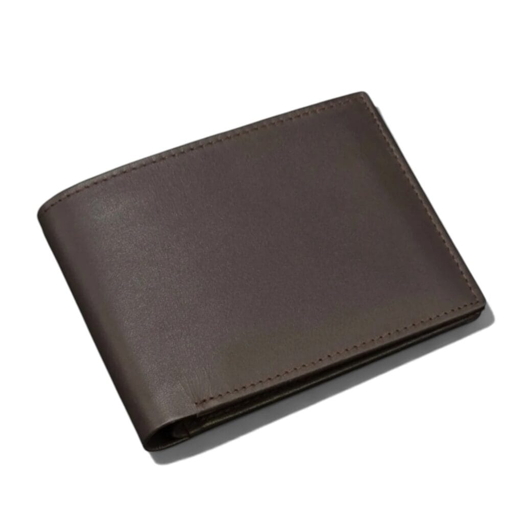 slim bifold wallet men black brown tan